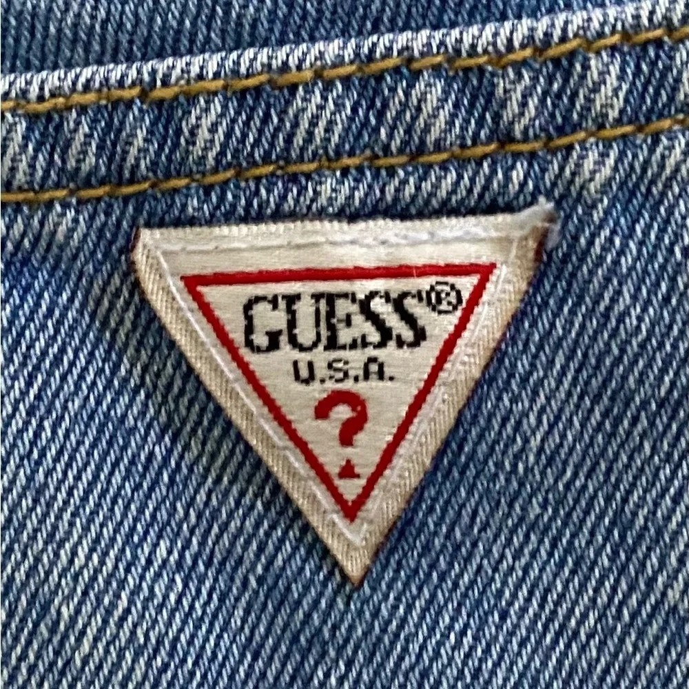 Vintage Baby Guess‎ Size 9 Months Cotton Denim Shortalls